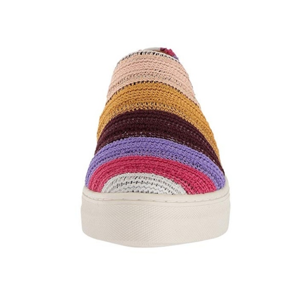 NWOT /Seychelles/ multi crochet striped sneakers - Picture 5 of 8